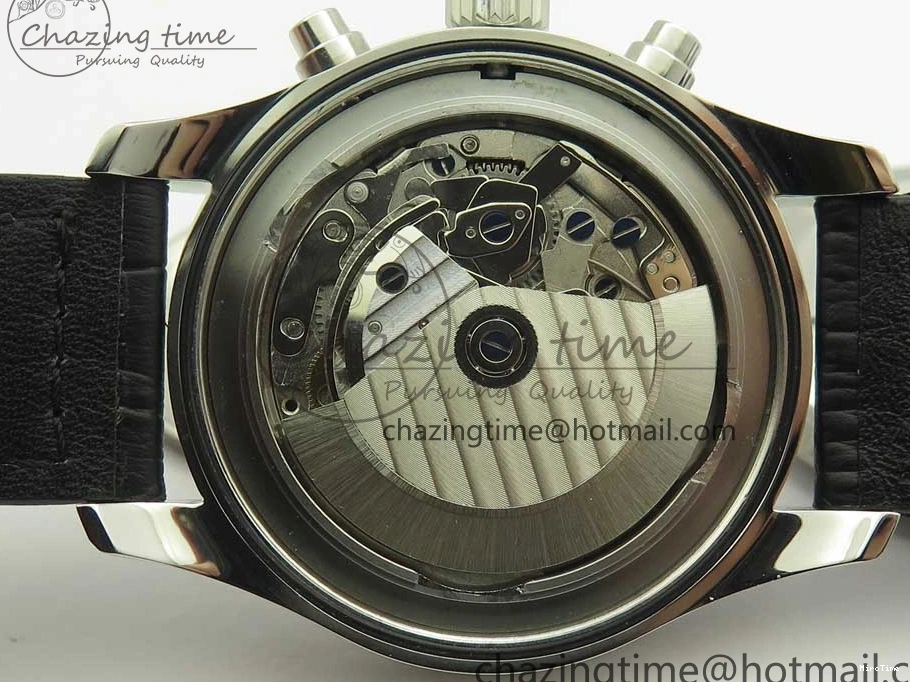 MIROTIME 0213 Pilot Chrono 377725 SS ZF 1:1 Best Edition White Dial on Black Leather Strap A Soft 7183